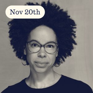 A person with curly hair and glasses, looking directly at the camera, with a date overlay of November 20th.