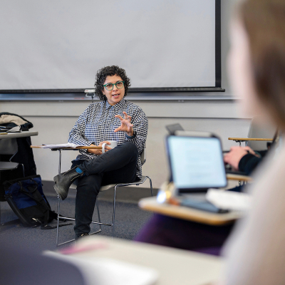 Professor addressing class