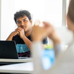 Student at desk