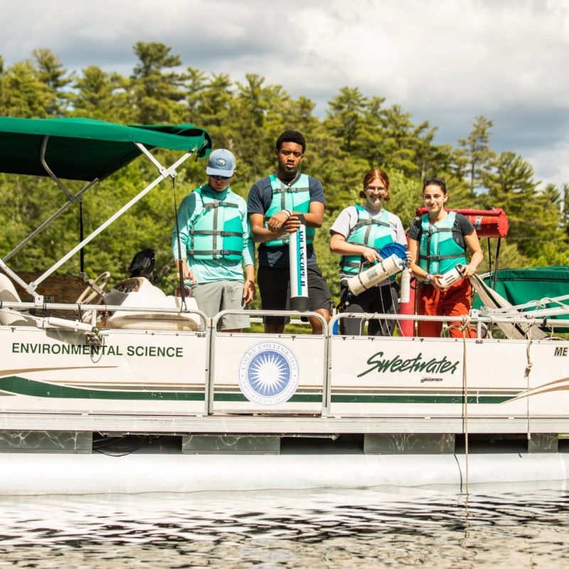 Students on a boat